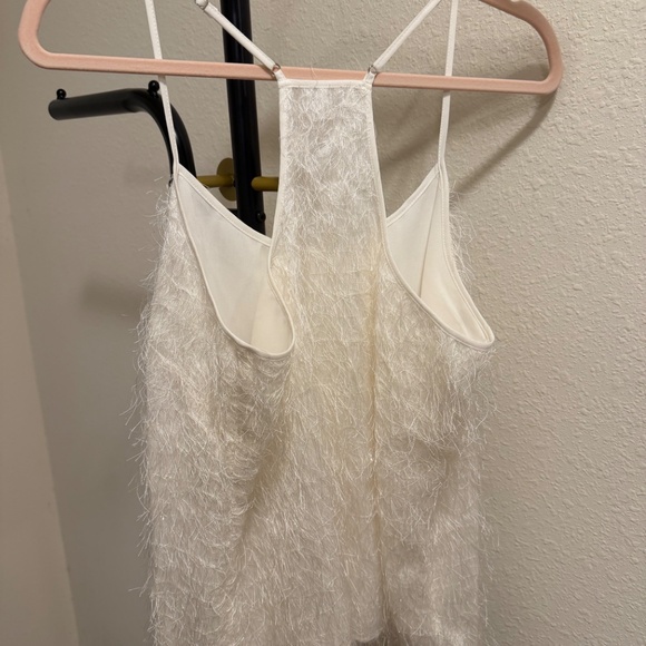 J CREW Women's Ivory Feather Lined Sleeveless Cami, Top SZ 8, Like New - Picture 3 of 6